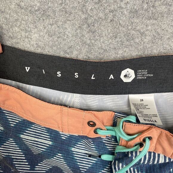 Vissla Men's 28 Upcycled Board Shorts Swim Trunks Surf Skate AOP Cargo - Picture 5 of 8